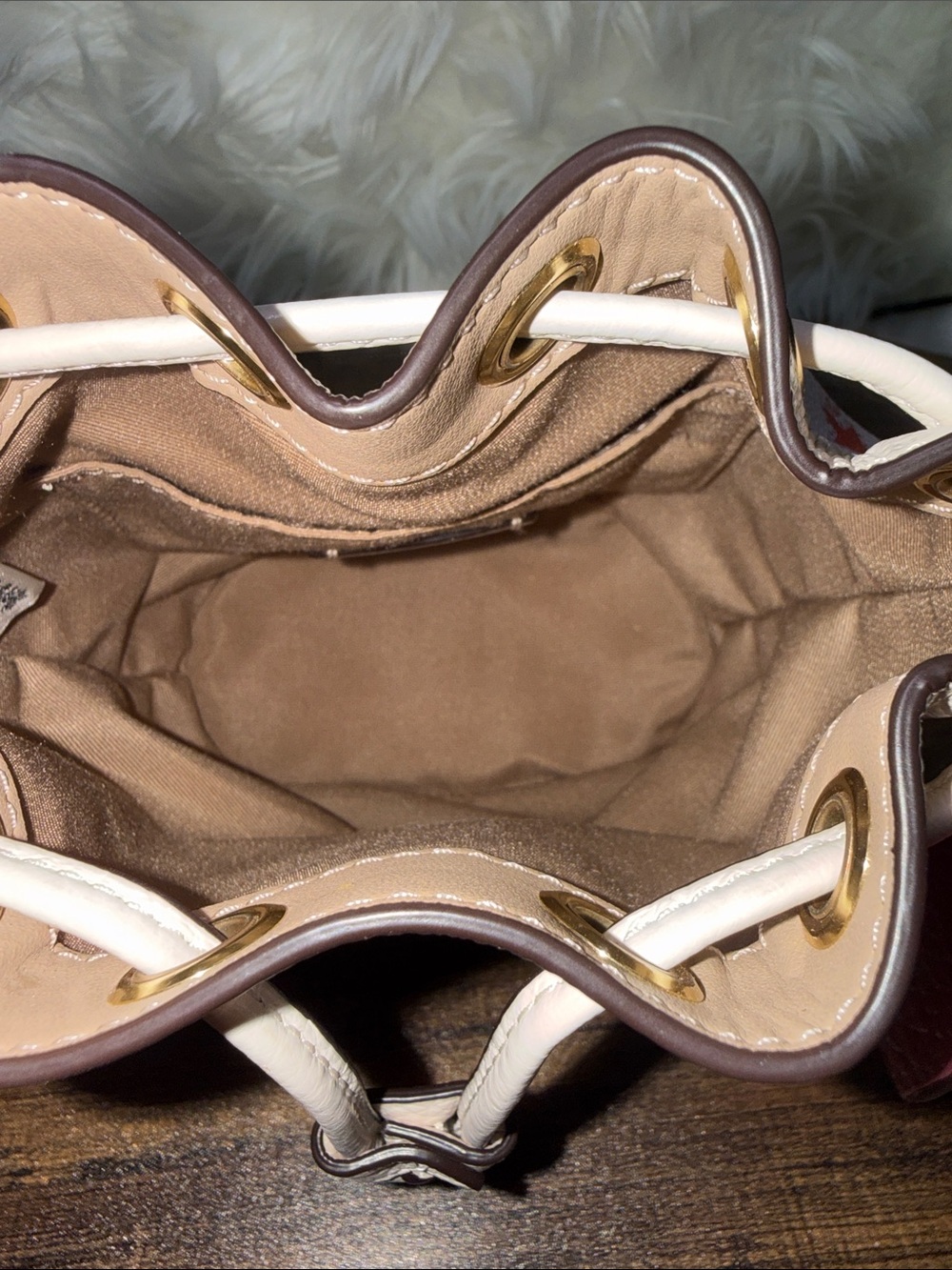 Coach Cream Mini Bucket Bag with Star Accent - Picture 7 of 10